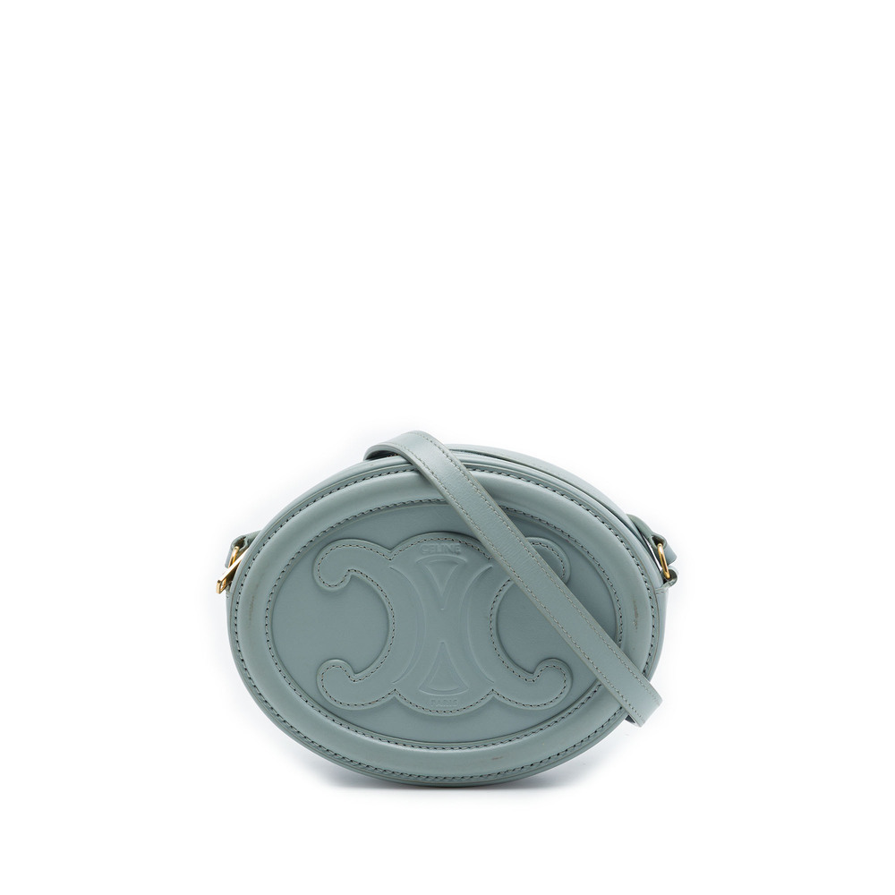 Pre-Loved Celine Small Calfskin Cuir Triomphe Oval Crossbody